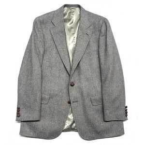 vtg Donald Brooks 40R Herringbone Camel Hair Tweed Blazer Jacket Sport Coat USA